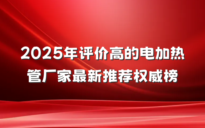 2025年评价高的电加热管厂家最新推荐权威榜
