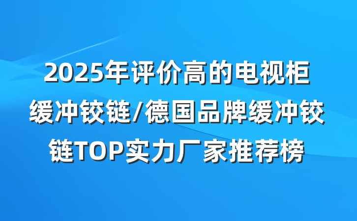 2025年评价高的电视柜缓冲铰链/德国品牌缓冲铰链TOP实力厂家推荐榜