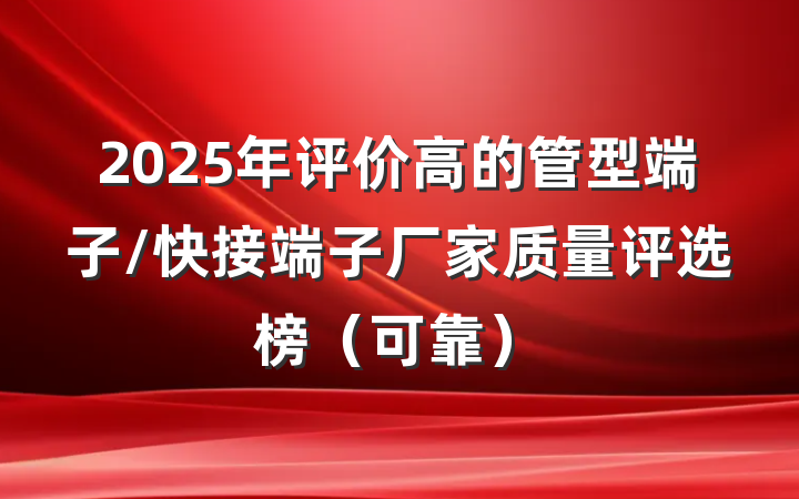 2025年评价高的管型端子/快接端子厂家质量评选榜（可靠）