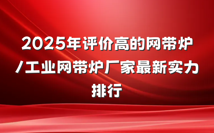2025年评价高的网带炉/工业网带炉厂家最新实力排行