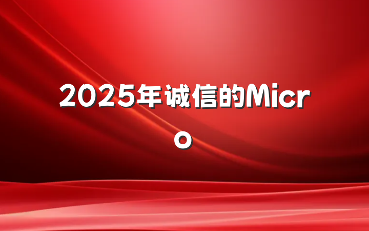 2025年诚信的Micro