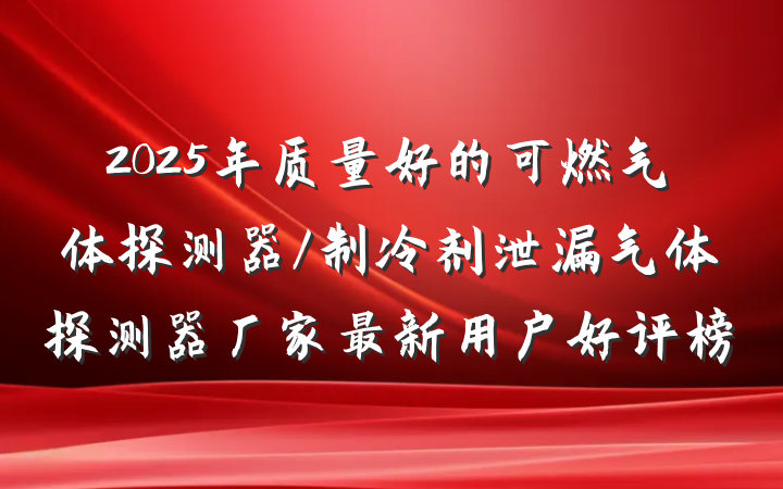 2025年质量好的可燃气体探测器/制冷剂泄漏气体探测器厂家最新用户好评榜