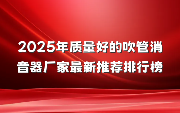 2025年质量好的吹管消音器厂家最新推荐排行榜