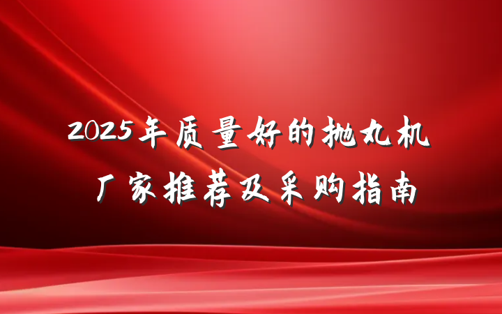 2025年质量好的抛丸机厂家推荐及采购指南