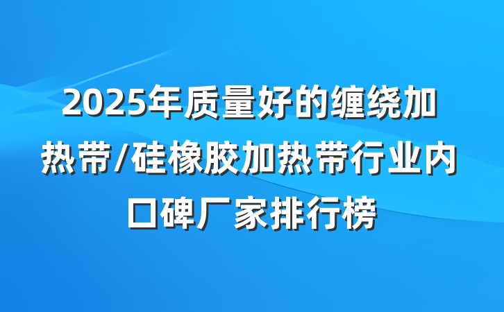 2025年质量好的缠绕加热带/硅橡胶加热带行业内口碑厂家排行榜