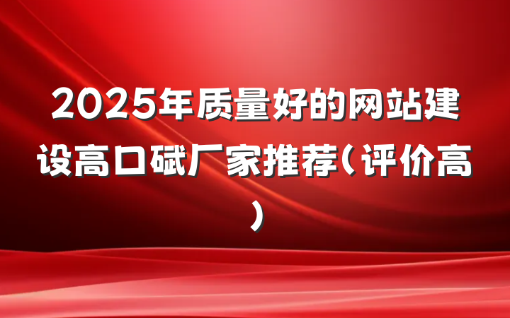 2025年质量好的网站建设高口碑厂家推荐(评价高)