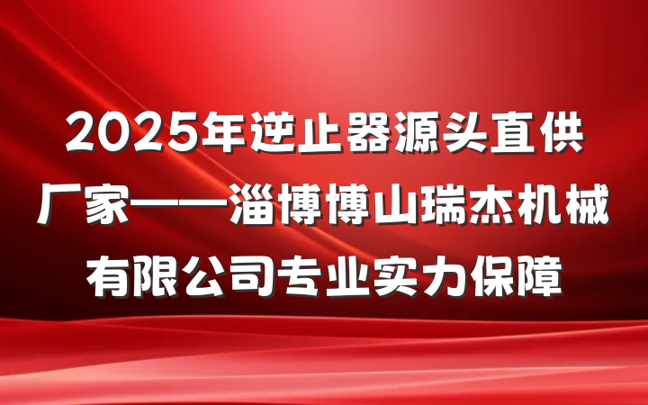 2025年逆止器源头直供厂家——淄博博山瑞杰机械有限公司专业实力保障