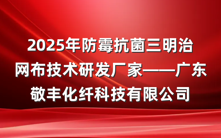 2025年防霉抗菌三明治网布技术研发厂家——广东敬丰化纤科技有限公司