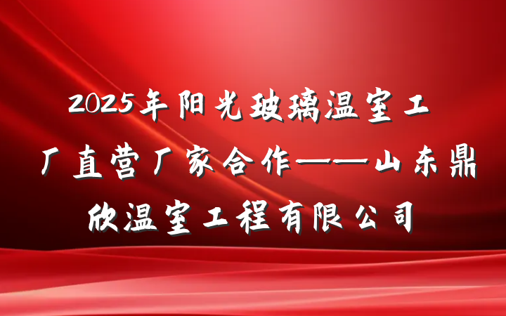 2025年阳光玻璃温室工厂直营厂家合作——山东鼎欣温室工程有限公司