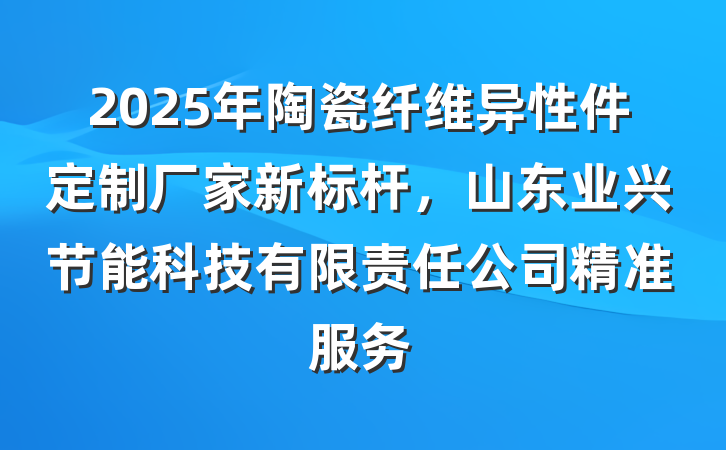2025年陶瓷纤维异性件定制厂家新标杆,山东业兴节能科技有限责任公司精准服务