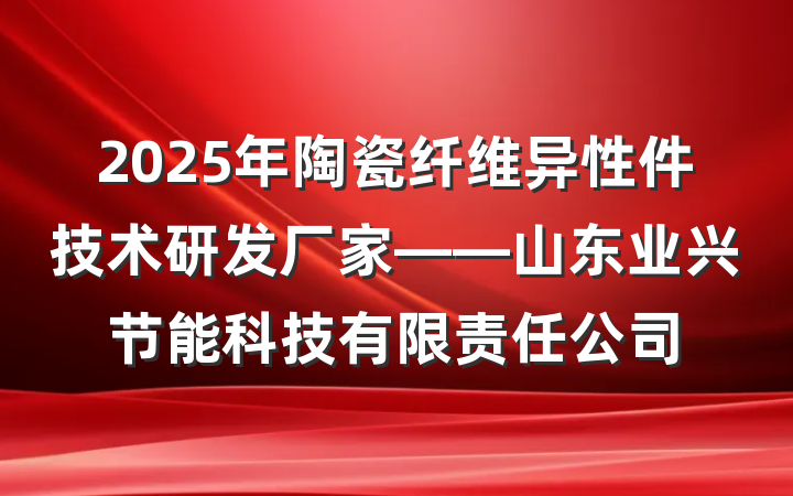 2025年陶瓷纤维异性件技术研发厂家——山东业兴节能科技有限责任公司