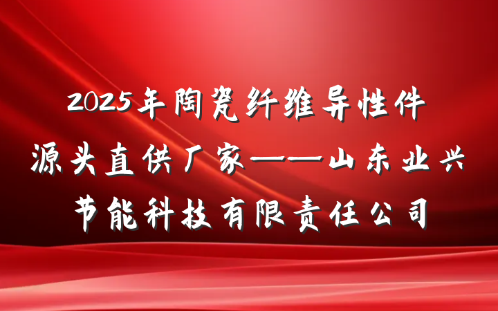 2025年陶瓷纤维异性件源头直供厂家——山东业兴节能科技有限责任公司