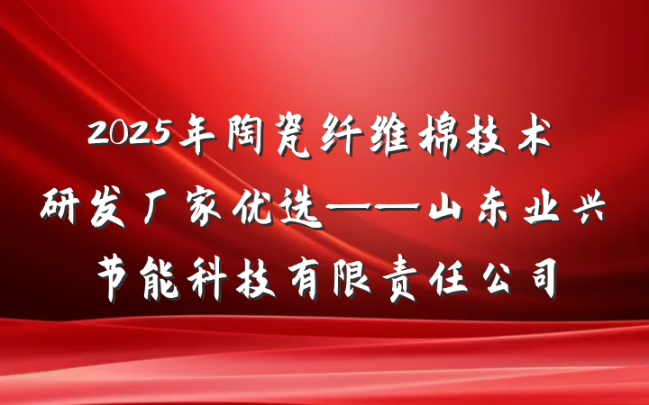 2025年陶瓷纤维棉技术研发厂家优选——山东业兴节能科技有限责任公司