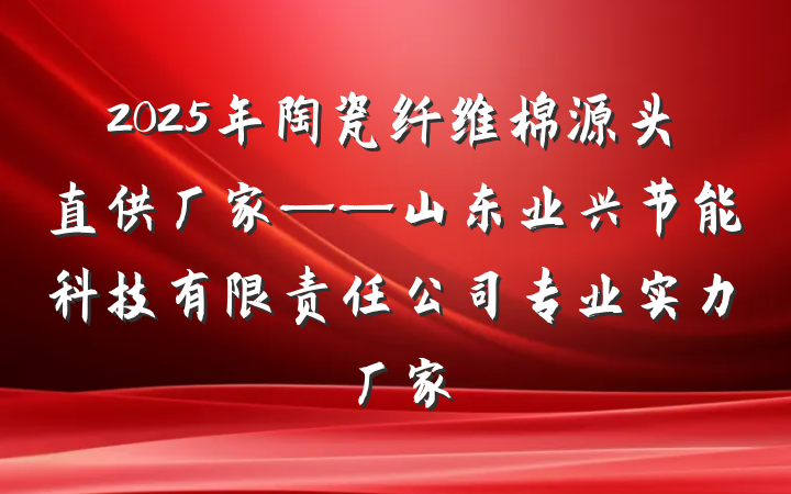 2025年陶瓷纤维棉源头直供厂家——山东业兴节能科技有限责任公司专业实力厂家