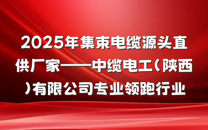 2025年集束电缆源头直供厂家——中缆电工（陕西）有限公司专业领跑行业