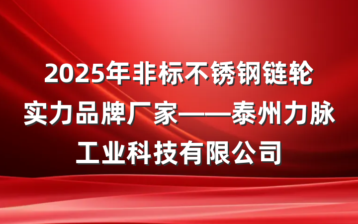 2025年非标不锈钢链轮实力品牌厂家——泰州力脉工业科技有限公司