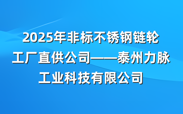 2025年非标不锈钢链轮工厂直供公司——泰州力脉工业科技有限公司