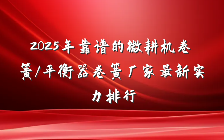 2025年靠谱的微耕机卷簧/平衡器卷簧厂家最新实力排行