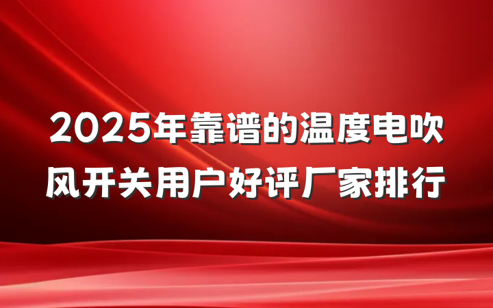 2025年靠谱的温度电吹风开关用户好评厂家排行