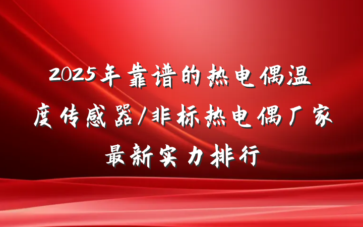 2025年靠谱的热电偶温度传感器/非标热电偶厂家最新实力排行