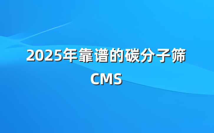 2025年靠谱的碳分子筛CMS