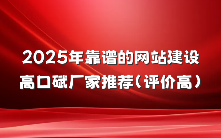 2025年靠谱的网站建设高口碑厂家推荐(评价高)