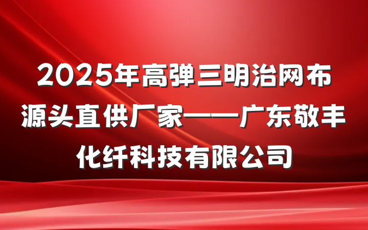 2025年高弹三明治网布源头直供厂家——广东敬丰化纤科技有限公司