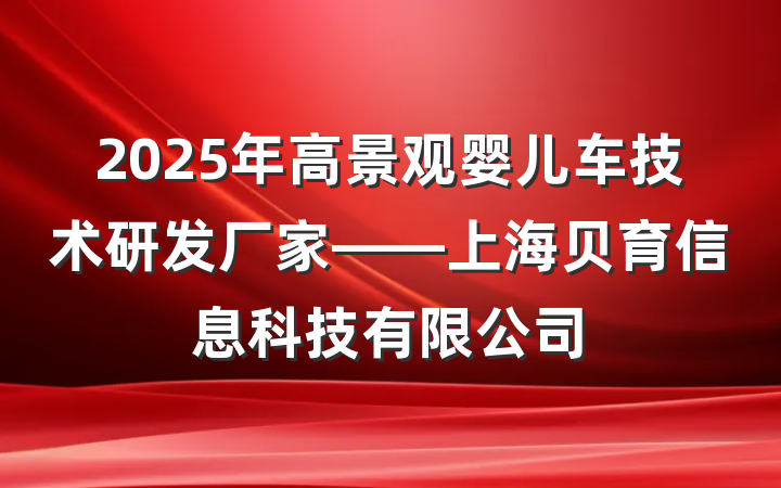 2025年高景观婴儿车技术研发厂家——上海贝育信息科技有限公司