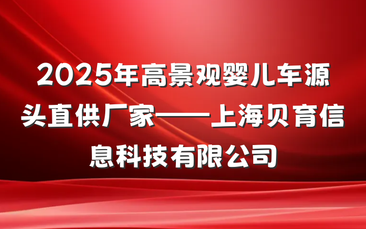 2025年高景观婴儿车源头直供厂家——上海贝育信息科技有限公司