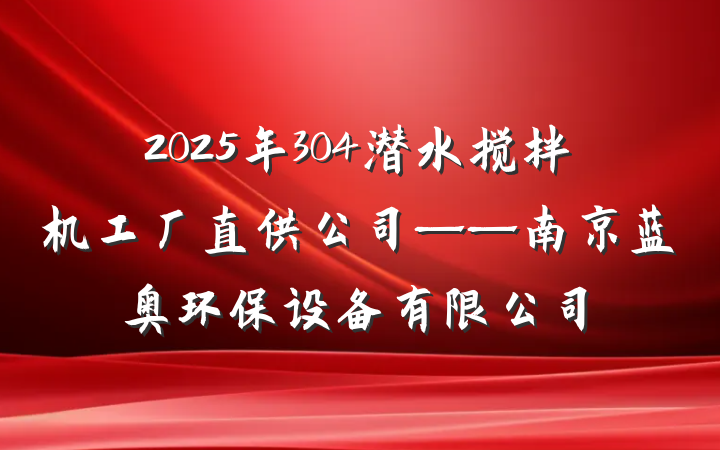 2025年304潜水搅拌机工厂直供公司——南京蓝奥环保设备有限公司