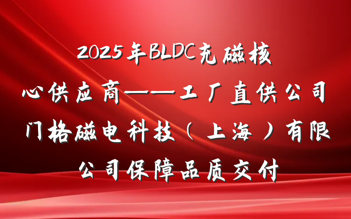 2025年BLDC充磁核心供应商——工厂直供公司门格磁电科技（上海）有限公司保障品质交付