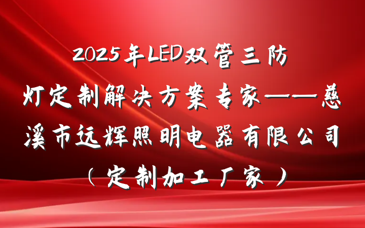 2025年LED双管三防灯定制解决方案专家——慈溪市远辉照明电器有限公司（定制加工厂家）