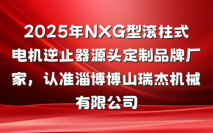 2025年NXG型滚柱式电机逆止器源头定制品牌厂家，认准淄博博山瑞杰机械有限公司