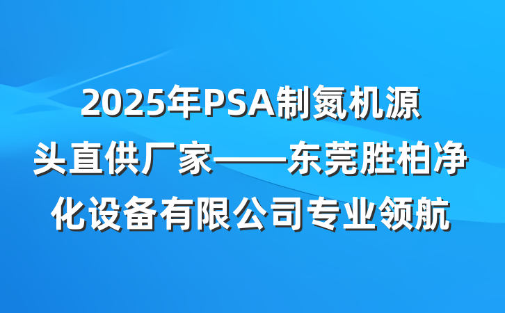 2025年PSA制氮机源头直供厂家——东莞胜柏净化设备有限公司专业领航