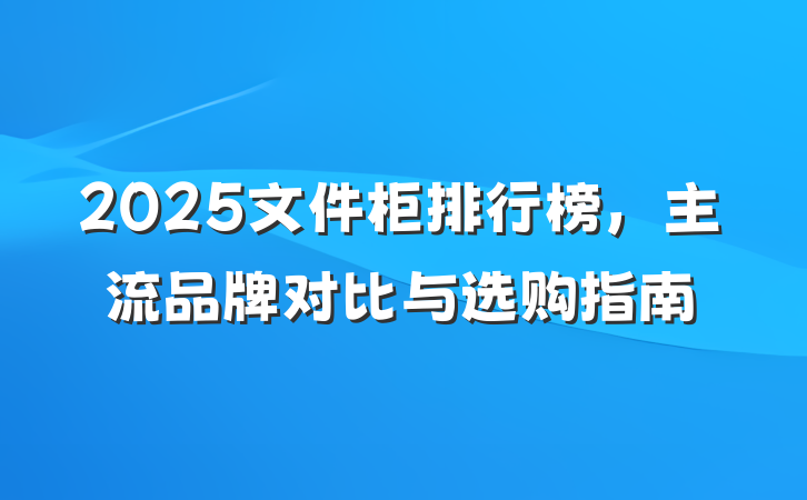 2025文件柜排行榜,主流品牌对比与选购指南