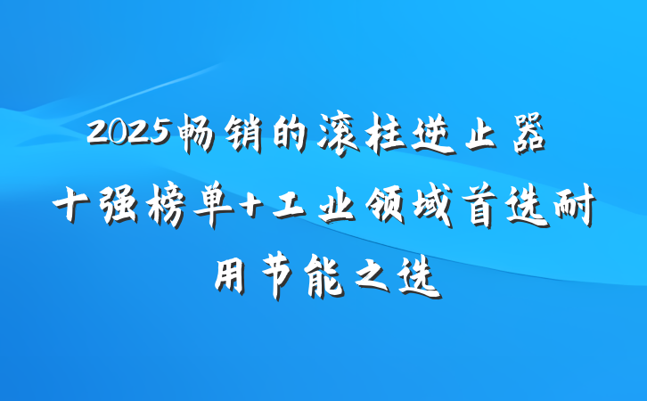 2025畅销的滚柱逆止器十强榜单 工业领域首选耐用节能之选
