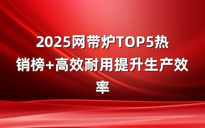 2025网带炉TOP5热销榜 高效耐用提升生产效率