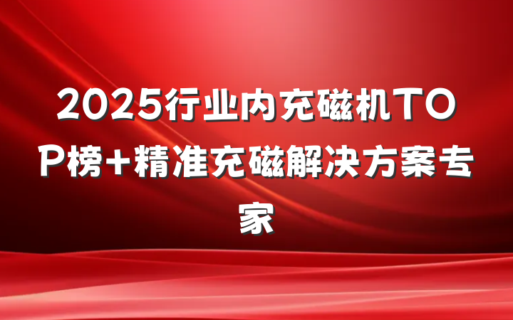 2025行业内充磁机TOP榜 精准充磁解决方案专家