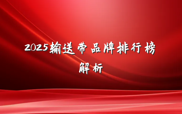 2025输送带品牌排行榜解析
