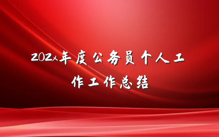 202x年度公务员个人工作工作总结