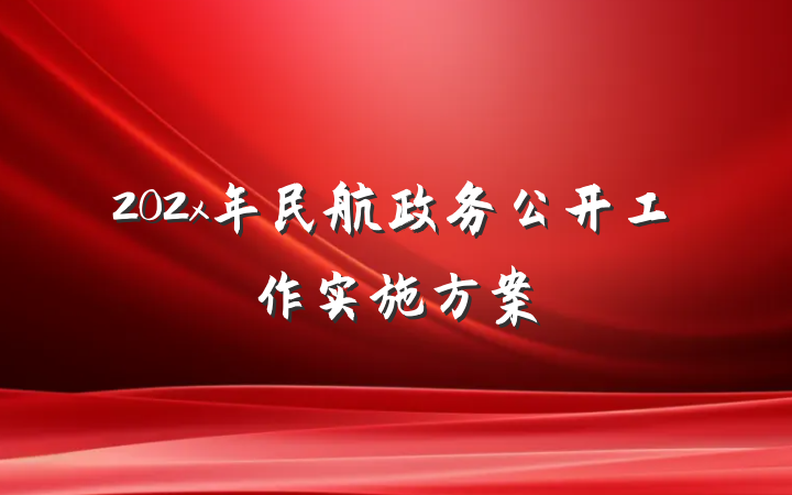 202x年民航政务公开工作实施方案