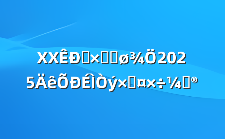 XXͶʴٽ2025ʹƻ