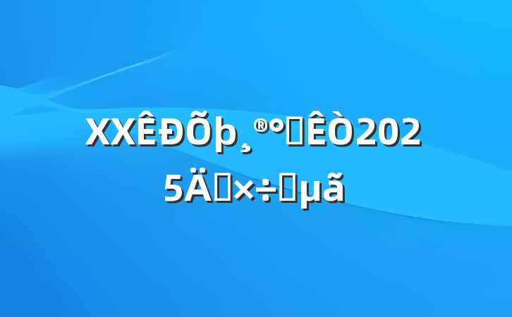 XX칫2025깤Ҫ
