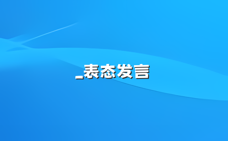 _表态发言